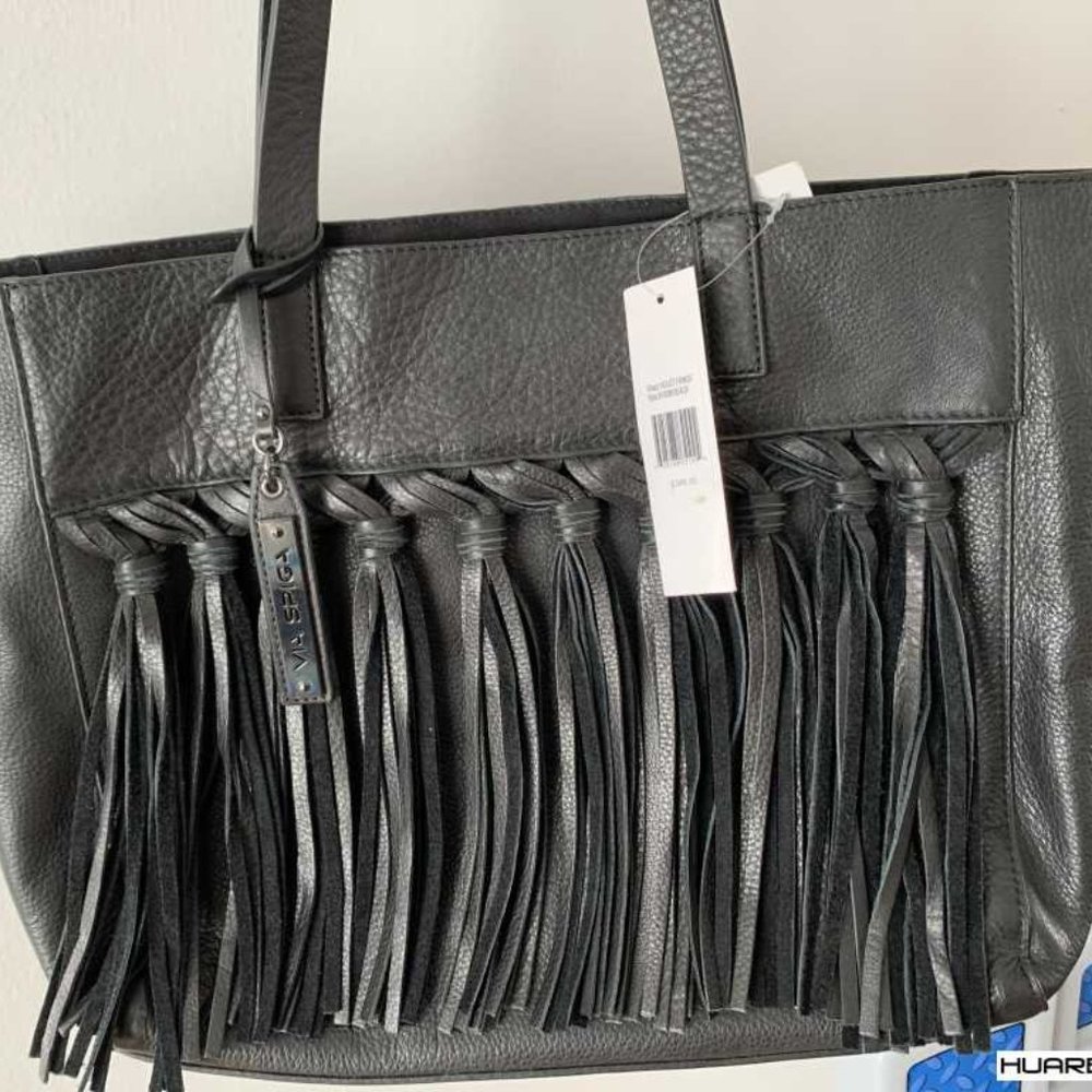 Genuine leather  tassel tote by Via Spiga - Picture 2 of 5